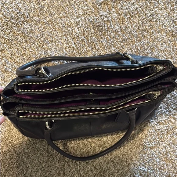 Coach Black Leather Tote Bag - Picture 4 of 8